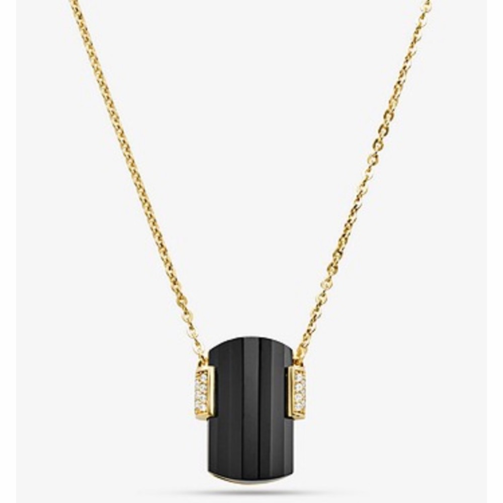 Michael Kors 14K Gold-Plated Sterling Silver Onyx